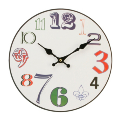 ASDA Bright Numbers Wall Clock, Multi