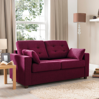 Tomlin Tolmin Button Sofa Bed - Purple, Purple