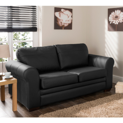 Hampshire Sofa Bed Leather - Black, Black