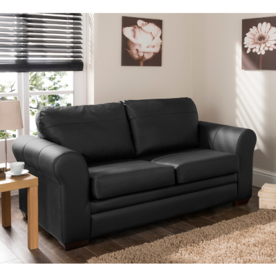 Sofa Bed Leather - Black, Black