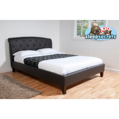 Lincoln Bed Frame With Headboard - Brown Double,
