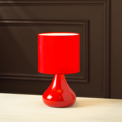 ASDA Flame Red Ceramic Table Lamp, Red AS3340-FRD