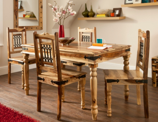 ASDA Mau 1.2m Dining Table and 4 Chairs `J120 and JC