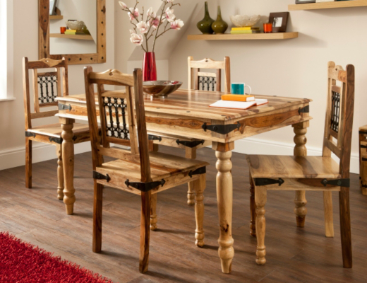 ASDA Mau 1.35m Dining Table and 4 Chairs `JSDT and JC