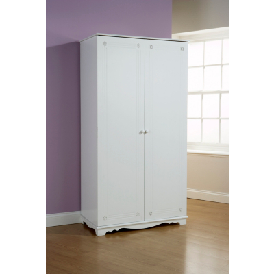 ASDA Nara 2 Door Wardrobe, White CAMBRIDGE