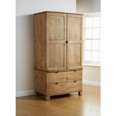 ASDA Hastings 2 Door 4 Drawer Wardrobe, Pine OLIVIA