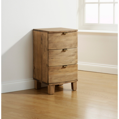 Hastings 3 Drawer Bedside Cabinet, Pine OLIVIA