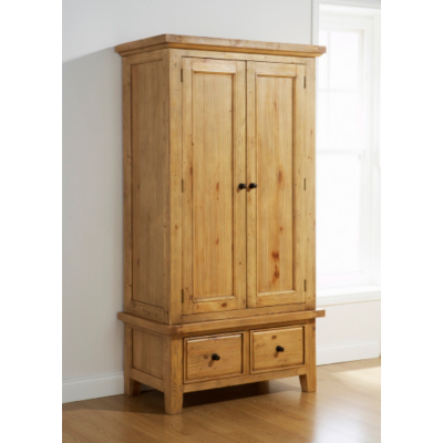 Portofino 2 Door 2 Drawer Wardrobe, Pine TUSCANY