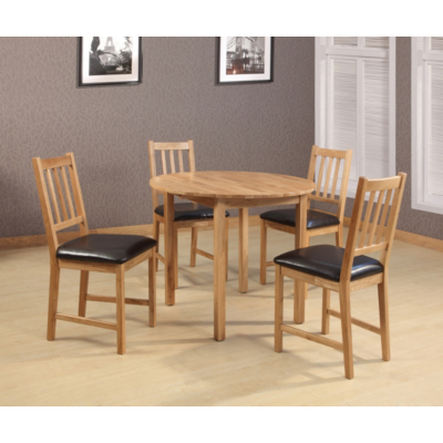 ASDA Abingdon Oak Round Drop Leaf Dining Table and 4