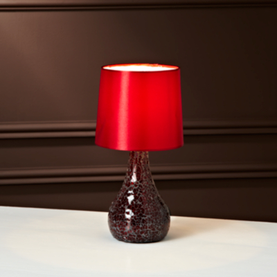 ASDA Small Red Mosaic Table Lamp, Red AS3826-RD