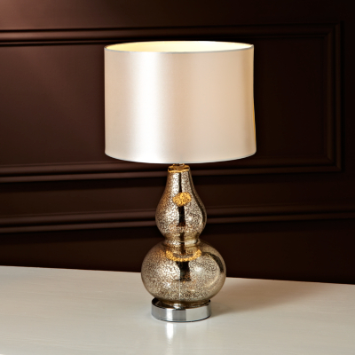Mercury Glass Table Lamp, Grey AS3941
