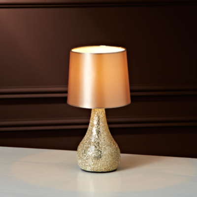 ASDA Small Champagne Mosaic Table Lamp,