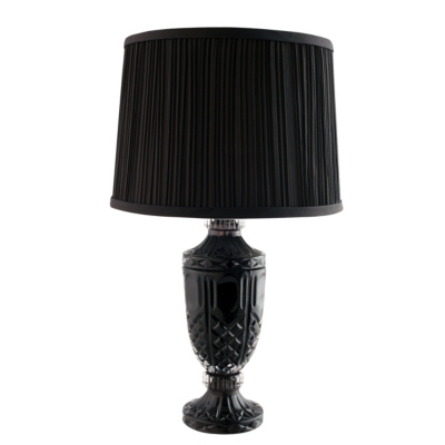Cut Glass Table Lamp in Black, Black AS3815