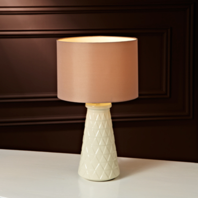 Sixties Ceramic Table Lamp, Cream AS3962