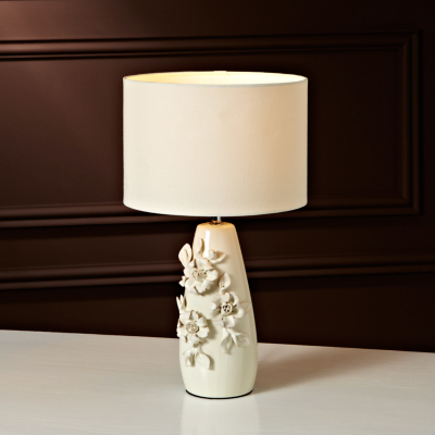 ASDA 3D Flower Table Lamp, Cream AS3859