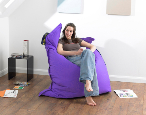 Plain Lazy Bean Bag in Purple, Purple `95621