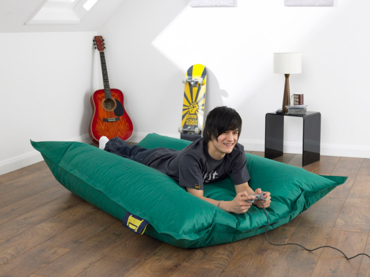 Plain Lazy Bean Bag in Green, Green `95622 GREEN