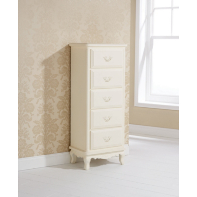 ASDA Lorie 5 Drawer Tallboy Chest of Drawers, Cream