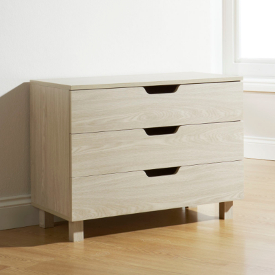 ASDA Viborg 3 Drawer Chest of Drawers in Beige Oak