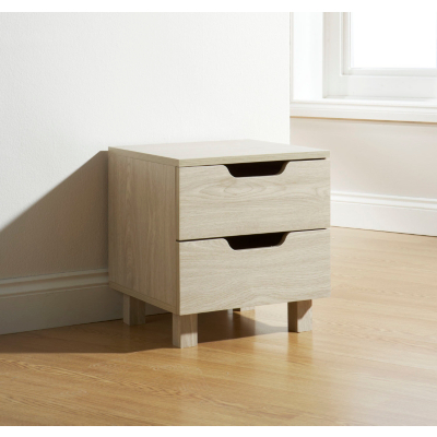 ASDA Viborg Bedside Table Beige Oak 19057