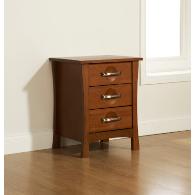 Kobe 3 Drawers Bedside Table 19078