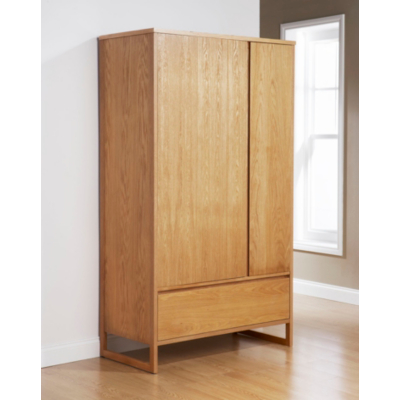 Oslo 2 Door 1 Drawer Wardrobe in Oak 11345