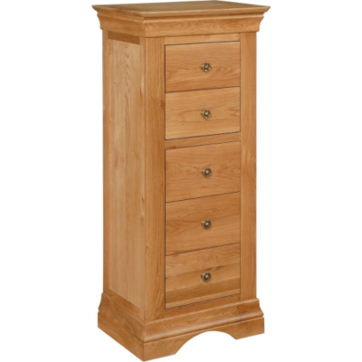 Constance Oak 5 Drawer Chest of Drawers DF04135