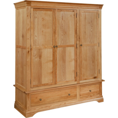 Constance Oak 3 Door Wardrobe DF04138