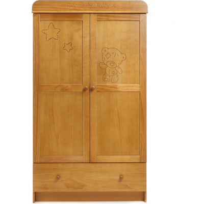 Obaby Tiny Tatty Teddy Double Wardrobe - Country Pine,