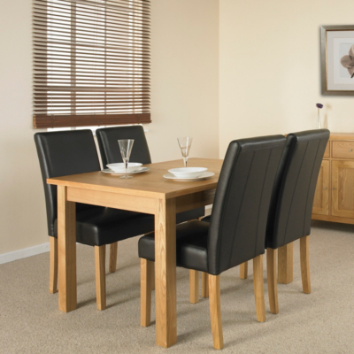 Clifton Extending Dining Table and 4 Brown