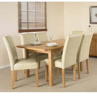 Clifton Extending Dining Table and 6 Ivory