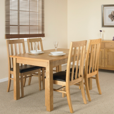 Clifton Extending Dining Table and 4 Slat Back