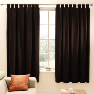 ASDA Tab Top Curtains - Chocolate, 66 x 90in,