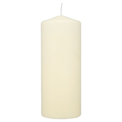 ASDA Large Unscented Pillar Candle, Cream