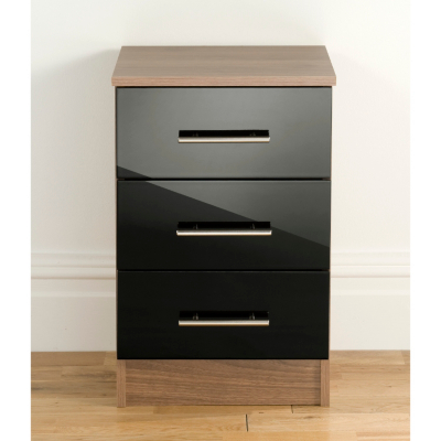 ASDA Manhattan Bedside Cabinet, Walnut `MANHAT 3 BEDCAB