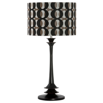 ASDA Mahogany Resin Table Lamp with Retro Shade,