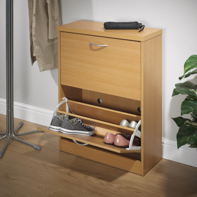 ASDA Shoe Cabinet - Beech Effect, Beech Effect