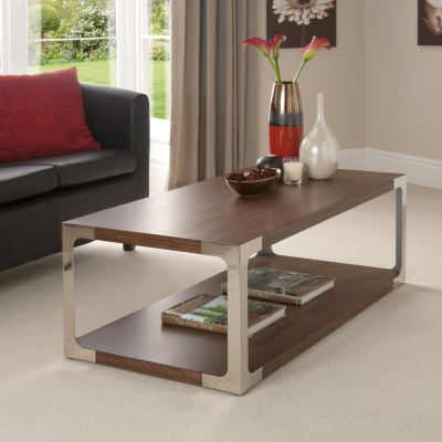 ASDA Riga Coffee Table - Walnut Veneer, Walnut and