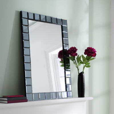 ASDA Fume Bevelled Square Mirror - 60x 90cm
