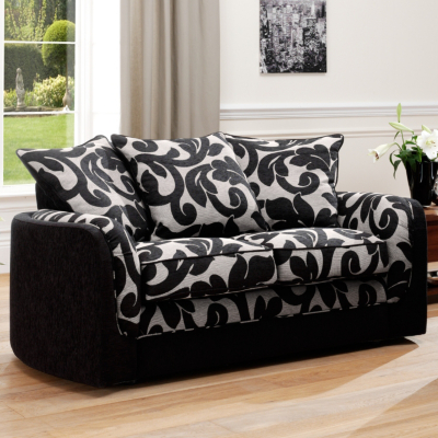 Arizona 2 Seater Fabric Sofa Black