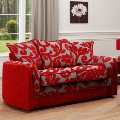 Arizona 2 Seater Fabric Sofa Red