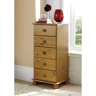 ASDA Hampton Pine Narrow Chest of Drawers, Natural