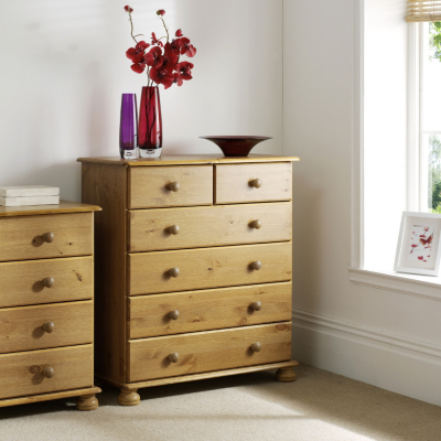 ASDA Hampton Pine Large Chest of Drawers, Natural