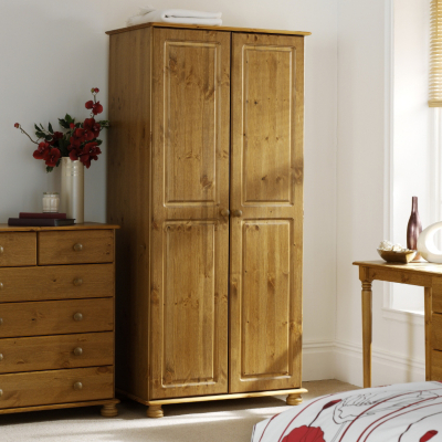 ASDA Hampton Pine 2 Door Wardrobe, Natural Pine