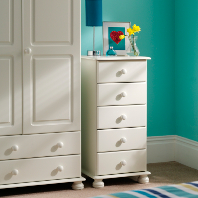 ASDA Hampton White Tall Chest of Drawers, White