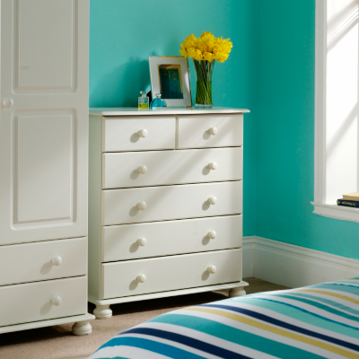 ASDA Hampton White Large Chest of Drawers, White