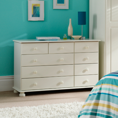 ASDA Hampton White Wide Chest of Drawers, White