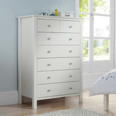 Clovis Large Chest of Drawers, Soft White