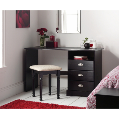 Black Dressing Table on Asda Direct Camden Dressing Table With 3 Drawers Black Lacquer Stained
