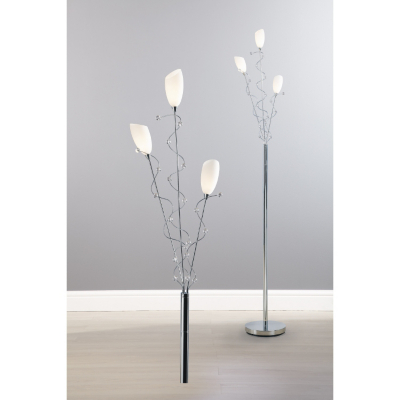 Chrome Branched Floor Lamp, Chrome FM3893A-3